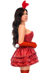 Daisy Corsets Top Drawer 5 PC Red Sequin Bunny Corset Costume - Daisy Corsets