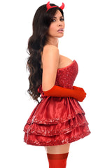 Daisy Corsets Top Drawer 5 PC Red Sequin Devil Corset Costume