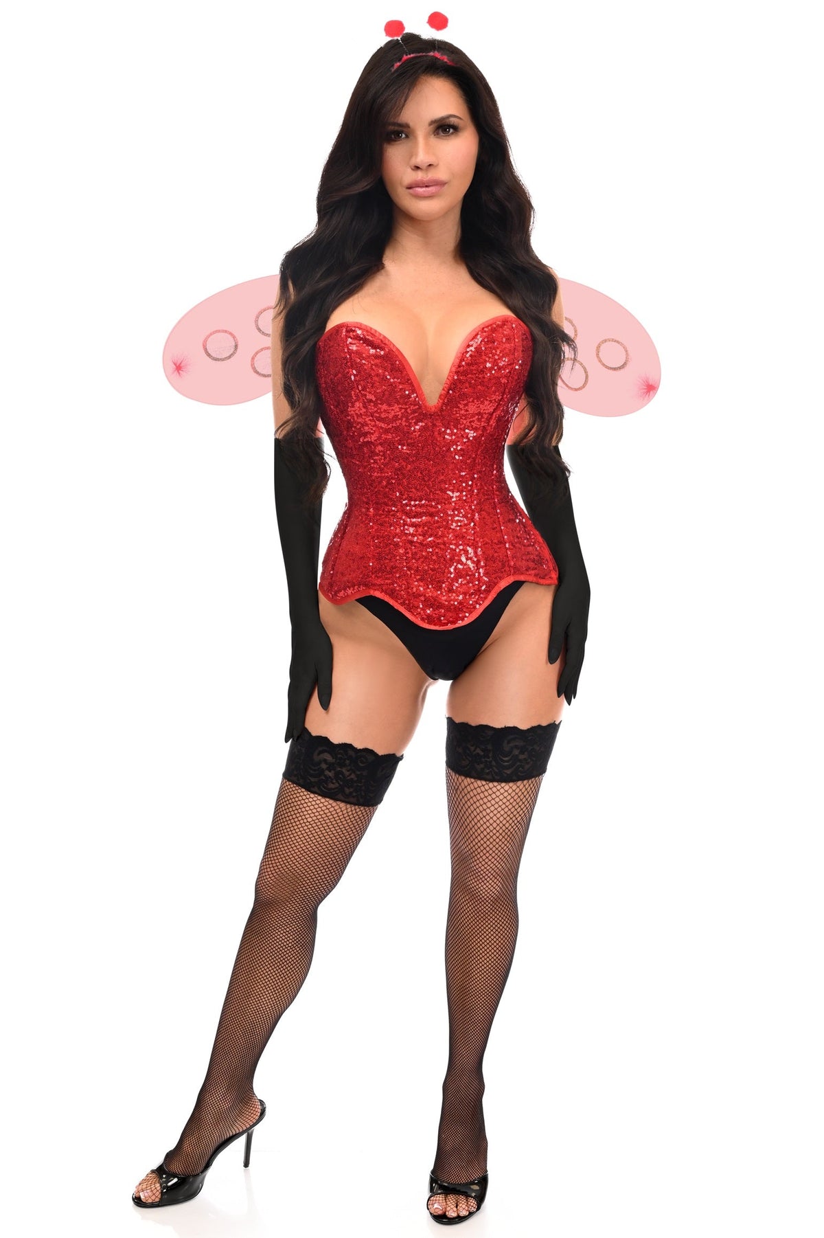 Daisy Corsets Top Drawer 4 PC Sequin Ladybug Corset Costume