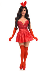 Daisy Corsets Top Drawer 5 PC Premium Red Bunny Corset Costume - Daisy Corsets