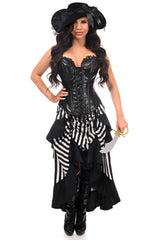 Daisy Corsets Top Drawer Black/White Striped Premium Corset Costume - Daisy Corsets