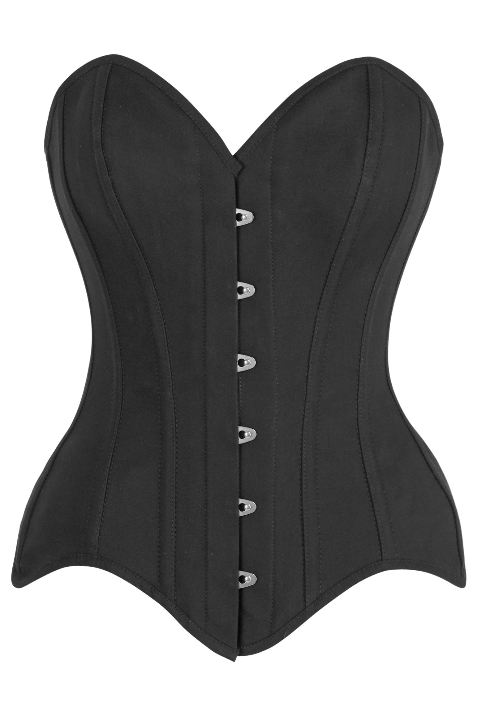 Daisy Corsets Top Drawer Black Cotton Steel Boned Overbust Corset