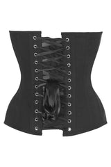 Daisy Corsets Top Drawer Black Cotton Steel Boned Overbust Corset