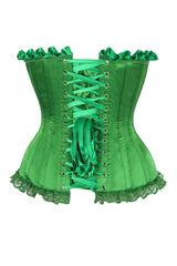 Daisy Corsets Top Drawer Green Satin Steel Boned Burlesque Corset