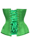 Daisy Corsets Top Drawer Steel Boned Green Satin Plunge Neckline Overbust Corset