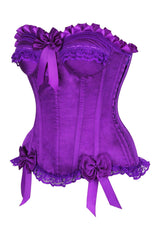 Daisy Corsets Top Drawer Purple Satin Steel Boned Burlesque Corset