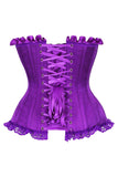 Daisy Corsets Top Drawer Purple Satin Steel Boned Burlesque Corset