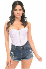 Daisy Corsets Top Drawer White Satin Steel Boned Corset