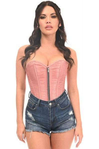 Daisy Corsets Top Drawer Dusty Rose Brocade Steel Boned Corset