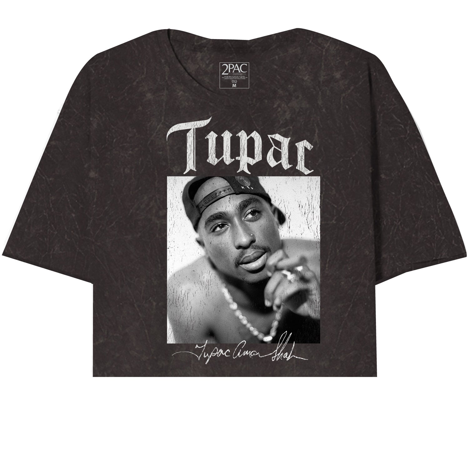 Tupac Leaning Pose With Signature Oversize Crop Top