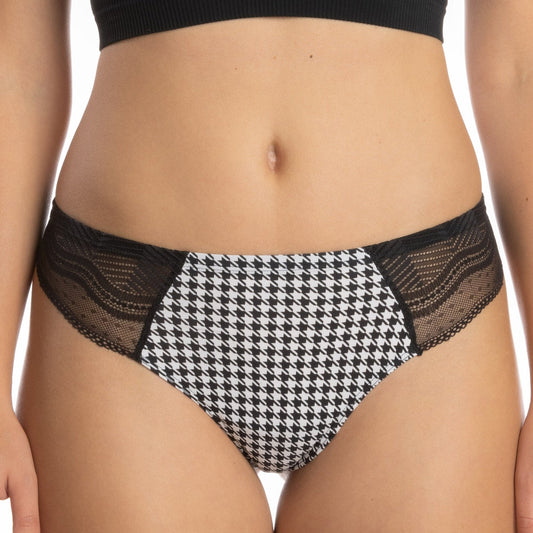 The Canine's Canine | Houndstooth Lace Thong