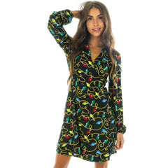 The Duchess of December | Christmas Lights Wrap Dress