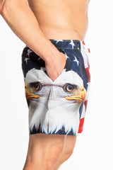 The Emblem | USA Eagle Ball Hammock® Pouch 5" Swim Trunks - Shinesty