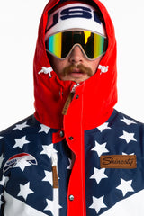 The First Chair | Mens Retro American Flag Ski Suit - Shinesty