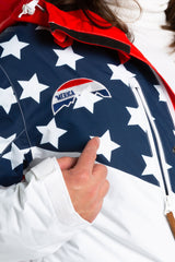 The First Chair | Mens Retro American Flag Ski Suit - Shinesty