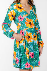 The Hibiscus Honeymoon | Floral Hawaiian Wrap Dress