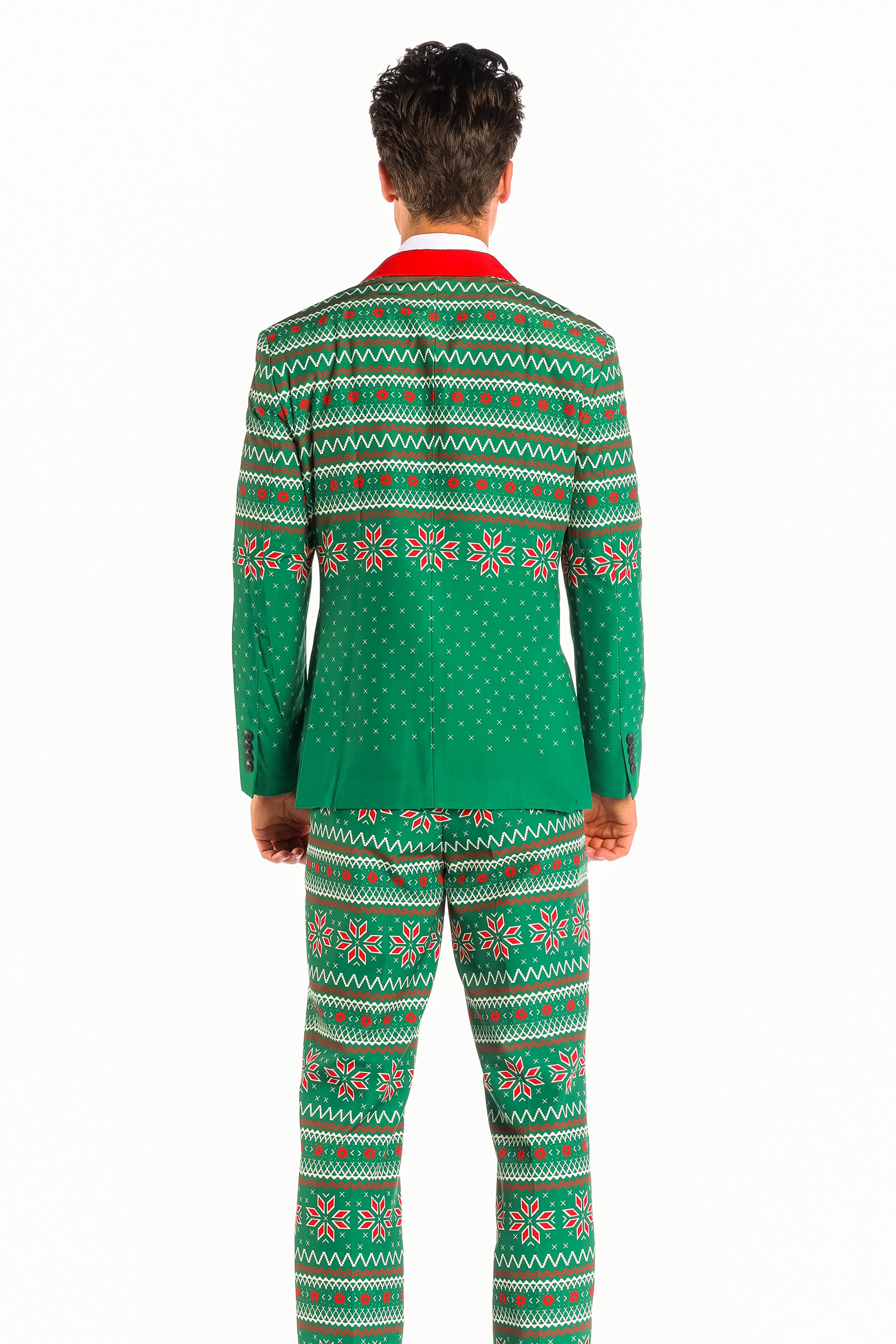 The Kris Kringle | Green Fair Isle Christmas Suit