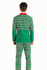 The Kris Kringle | Green Fair Isle Christmas Suit