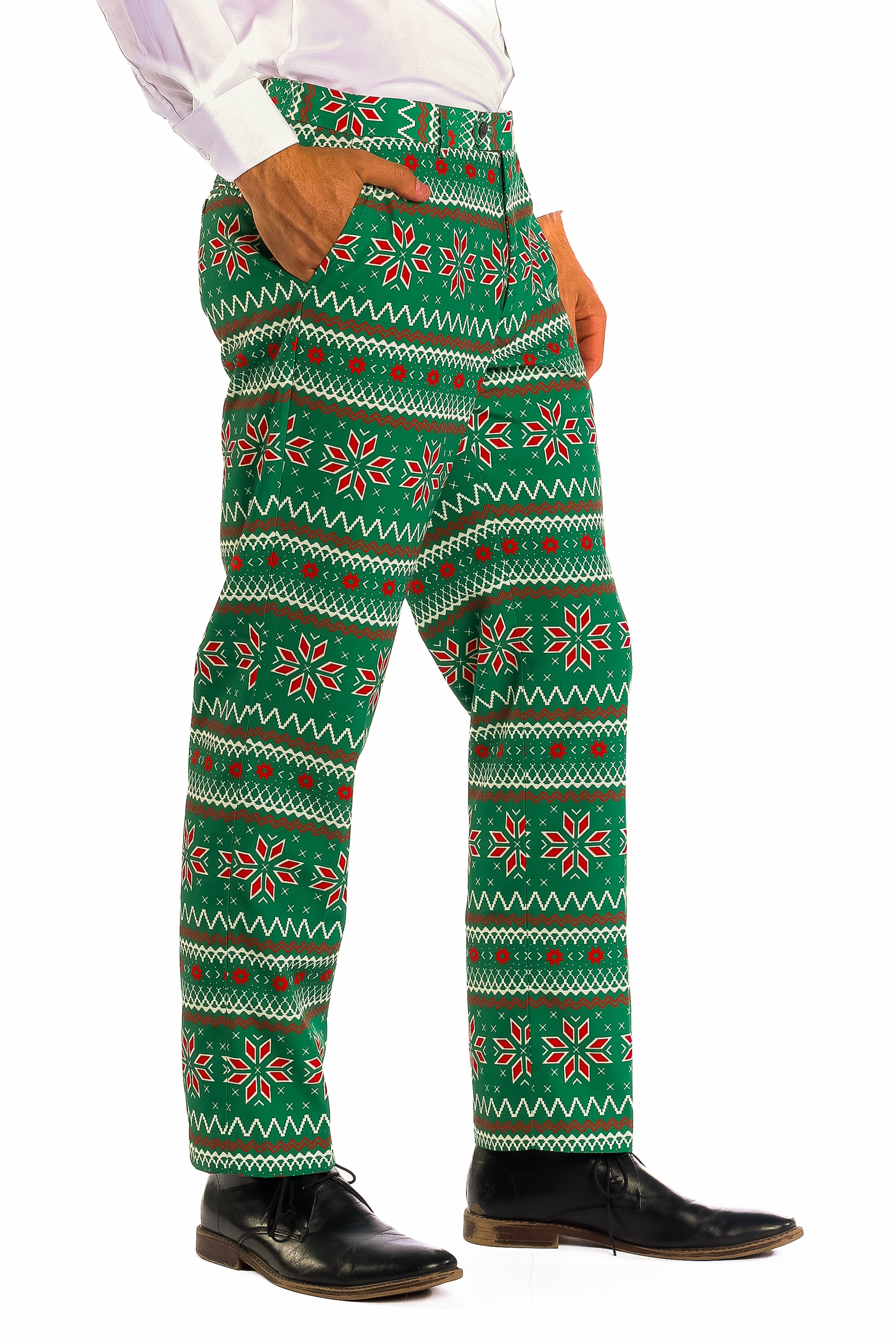 The Kris Kringle | Green Fair Isle Christmas Suit