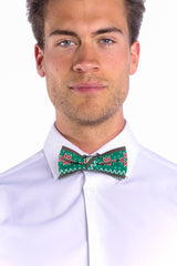 The Kris Kringle | Green Fair Isle Christmas Bow Tie