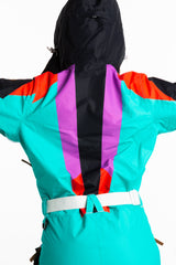 The Lax Liftie | Retro Teal Women's One Piece Ski Suit