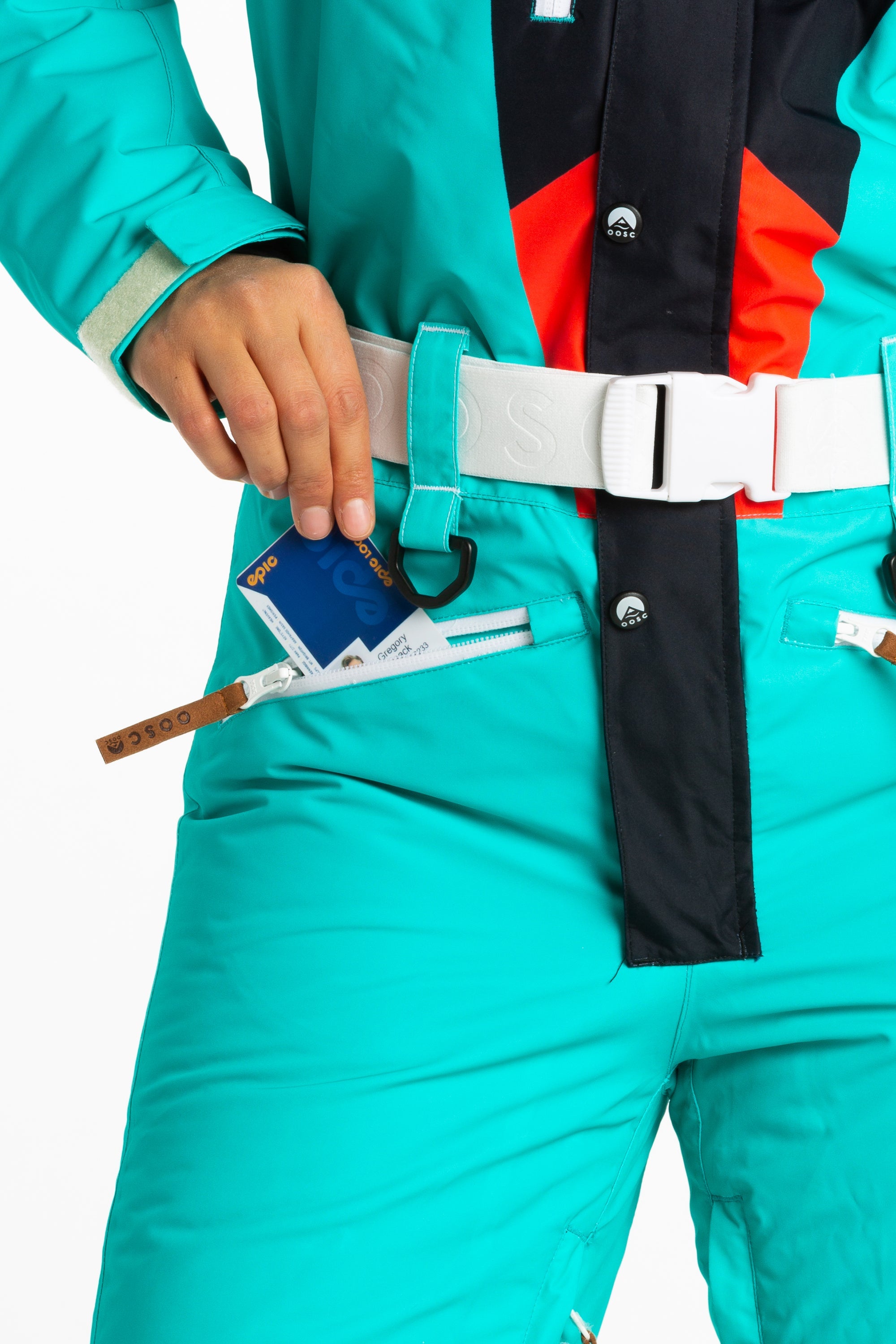 The Lax Liftie | Retro Teal Women's One Piece Ski Suit