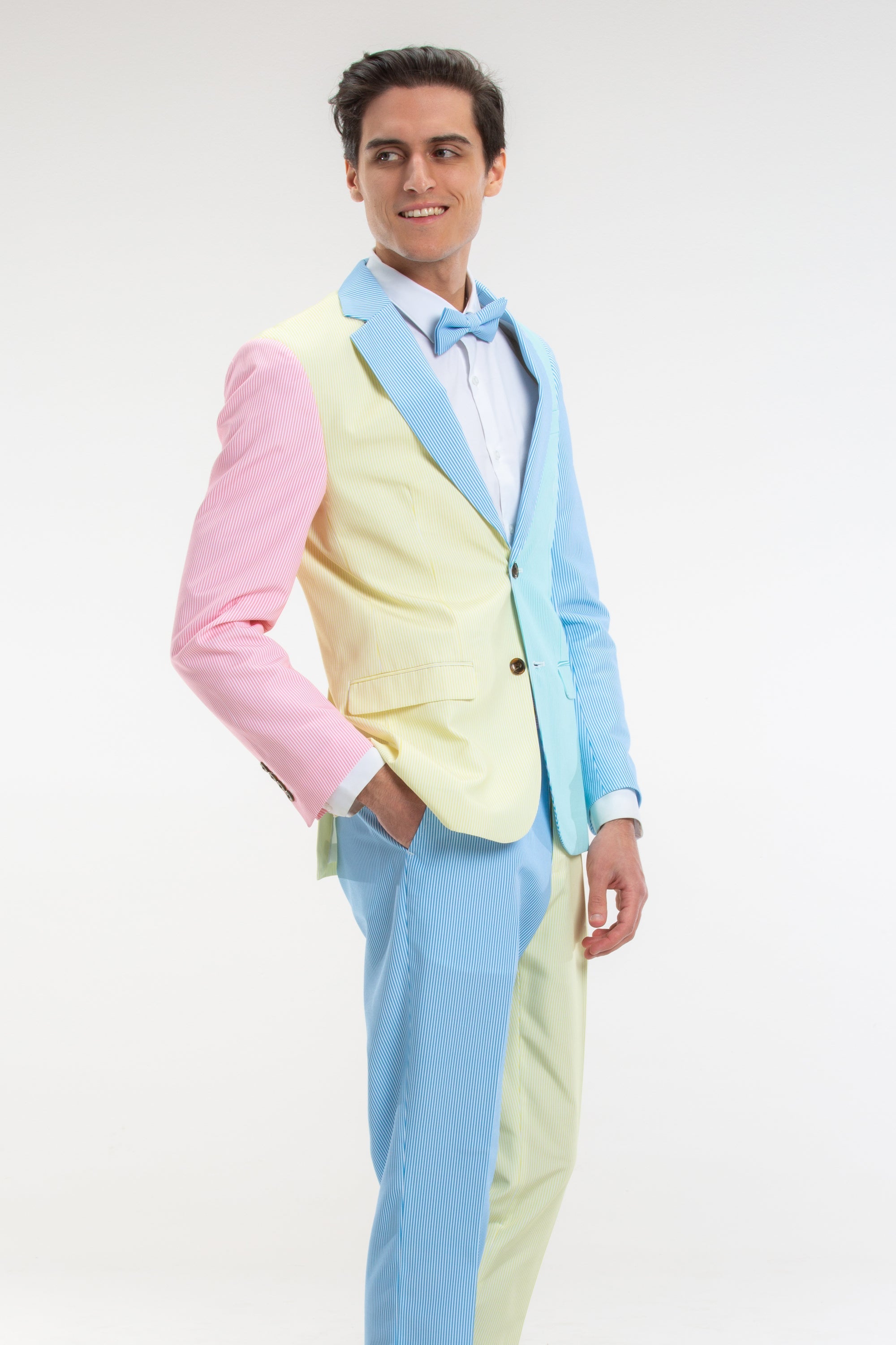 The Millionaires Row | Derby Color Block Stripe Suit