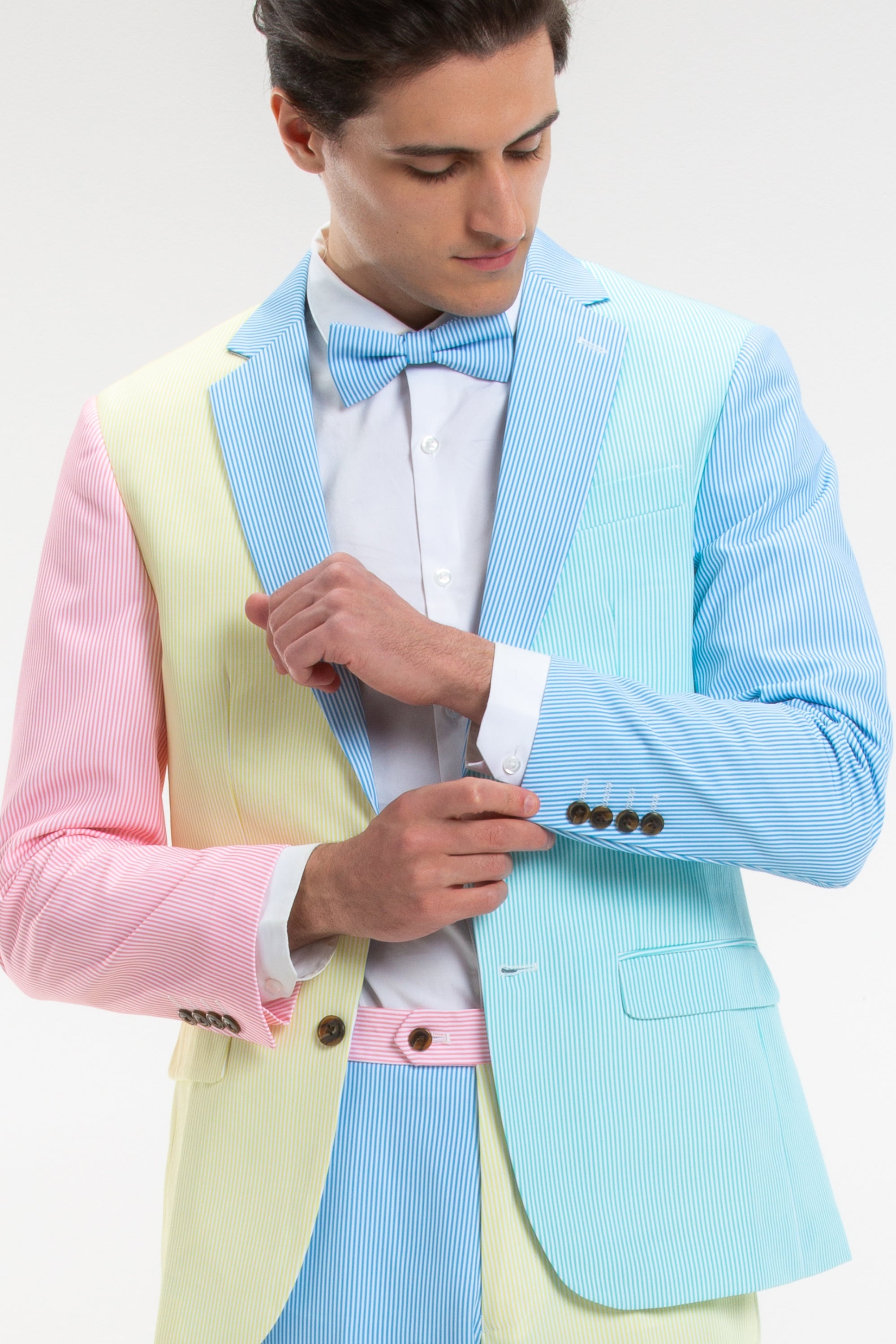 The Millionaires Row | Derby Color Block Stripe Suit