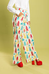 The Pine Tree Playgirl | Retro Christmas Trees Women's Suit Pants