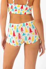 The Pine Tree Playgirl | Retro Christmas Trees Modal Boyshort Underwear