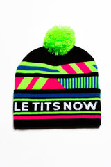 The Steep and Deep | Black and Neon Ski Beanie - Shinesty