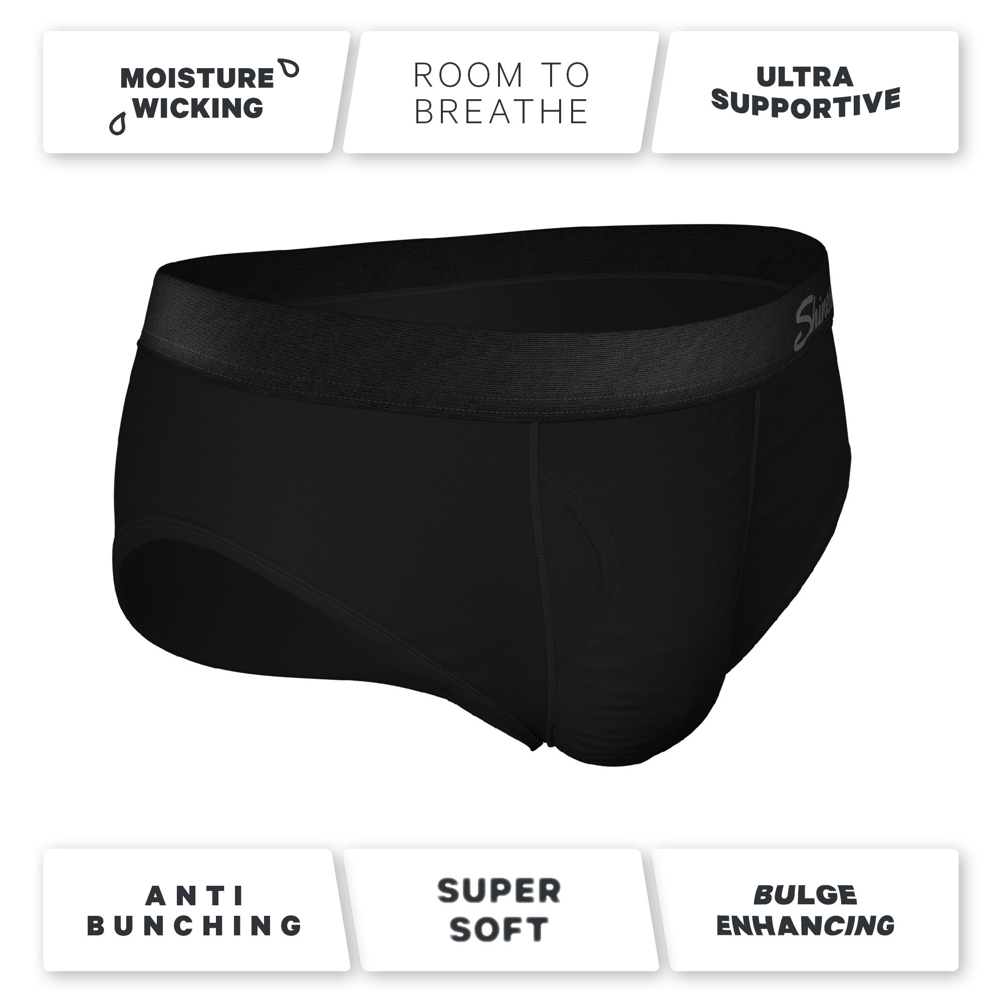 The Threat Level Midnight | Black Ball Hammock® Pouch Underwear Briefs 7 Pack - Shinesty