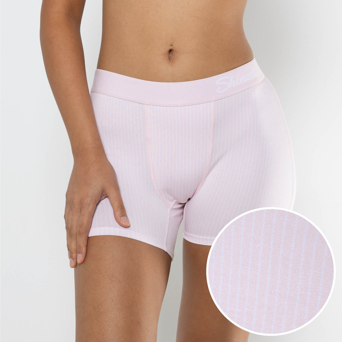 The Aphrodite | Light Pink Striped Women’s Boxers