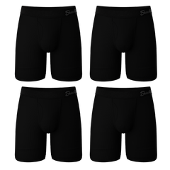 The Threat Level Midnight | Long Leg Black Ball Hammock® Pouch Underwear With Fly 7 Pack