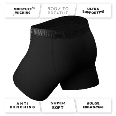 The Threat Level Midnight | Black Ball Hammock® Pouch Underwear With Fly 7 Pack - Shinesty