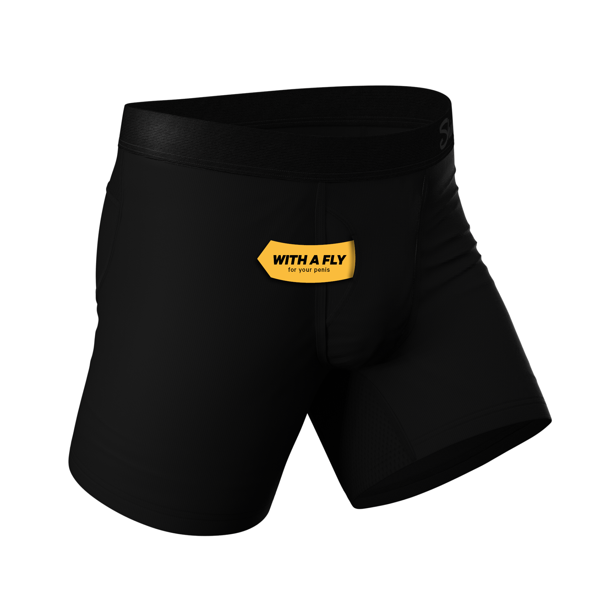 The Threat Level Midnight | Black Cooling Ball Hammock® Underwear With Fly 5 Pack - Shinesty