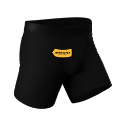 The Threat Level Midnight | Black Cooling Ball Hammock® Underwear With Fly 5 Pack - Shinesty