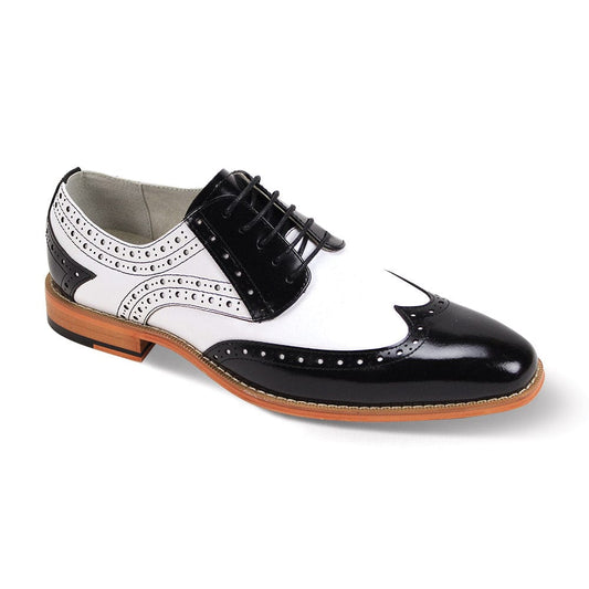 Giovanni Troy Black/White Mens Dress Shoe