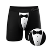 The 009 | Black Tuxedo Ball Hammock® Pouch Underwear With Fly