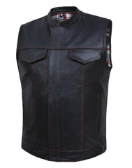 Unik International Mens Cowhide Red Lining Vest