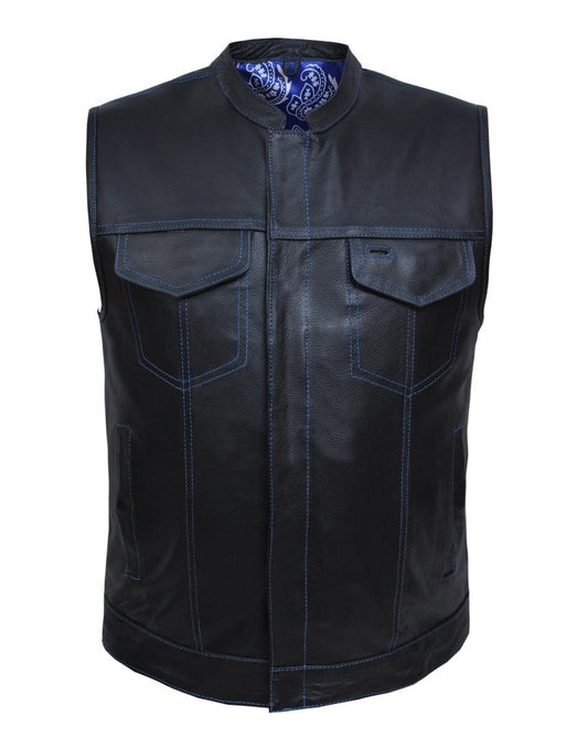 Unik International Mens Cowhide Black Lining Vest