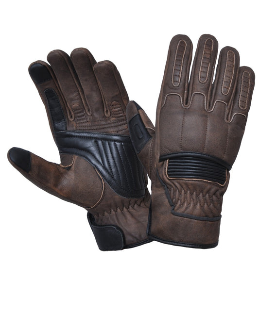 Unik Leather Mens Cowhide Full Finger Gloves with Kevlar 8169.BR