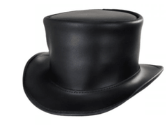 Unik International Mens Cowhide Leather Top Hat