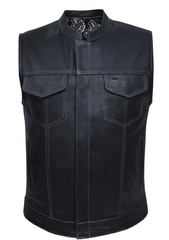 Unik International Mens Cowhide Black Lining Vest