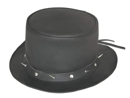 Unik International Mens Cowhide Top Hat with Spikes