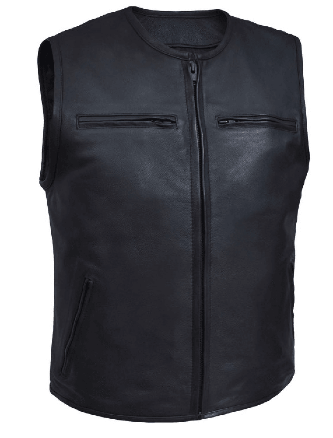 Unik International Mens Cowhide Leather Vest