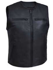 Unik International Mens Cowhide Leather Vest