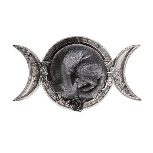 Alchemy Gothic Triple Moon Black Cat Ornament