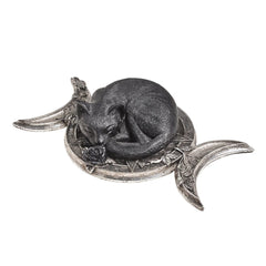 Alchemy Gothic Triple Moon Black Cat Ornament