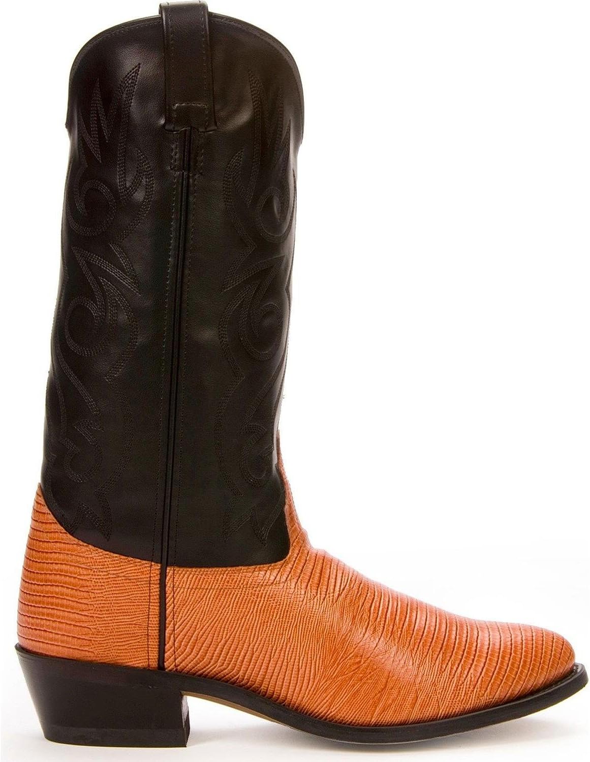 Old West Mens Tan Spray Lizard Print All Over Leather 13" Boot